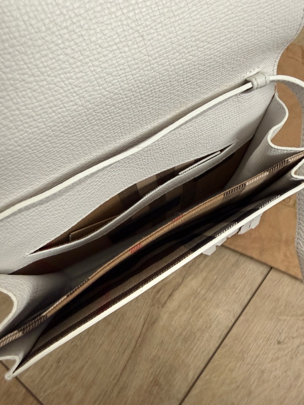 Burberry Macken White Fringe Leather Crossbody Bag Tassel - Picture 8 of 12